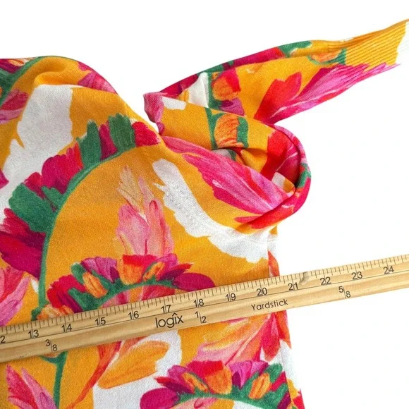 Chico's Open Front Colorful Lightweight Floral Cardigan Women Size 2 L Layering - Picture 7 of 8